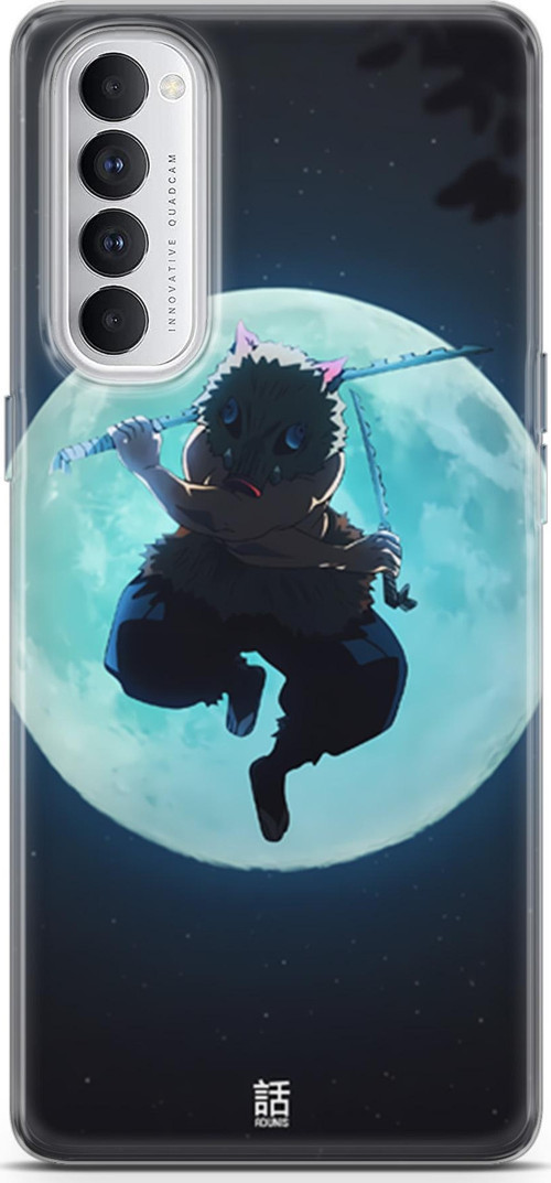 Oppo Reno4 Pro için Anime 28 UV Lans Demon Slayer inosuke Hashibira