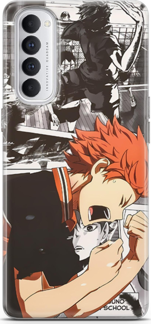 Oppo Reno4 Pro uyumlu Anime 20 Baskılı Kapak Haikyuu Hinata