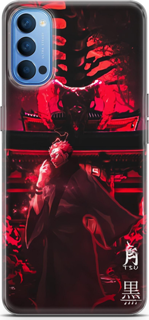 Oppo Reno4 uyumlu Anime 11 Telefon Kabı Jujutsu Kaisen Ryomen Sukuna