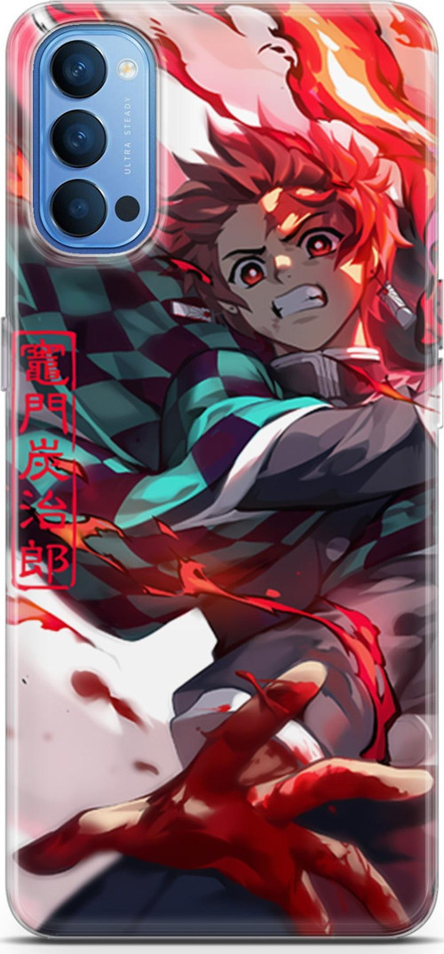 Oppo Reno4 uyumlu Anime 19 Parlak Baskılı Kimetsu No Yaiba