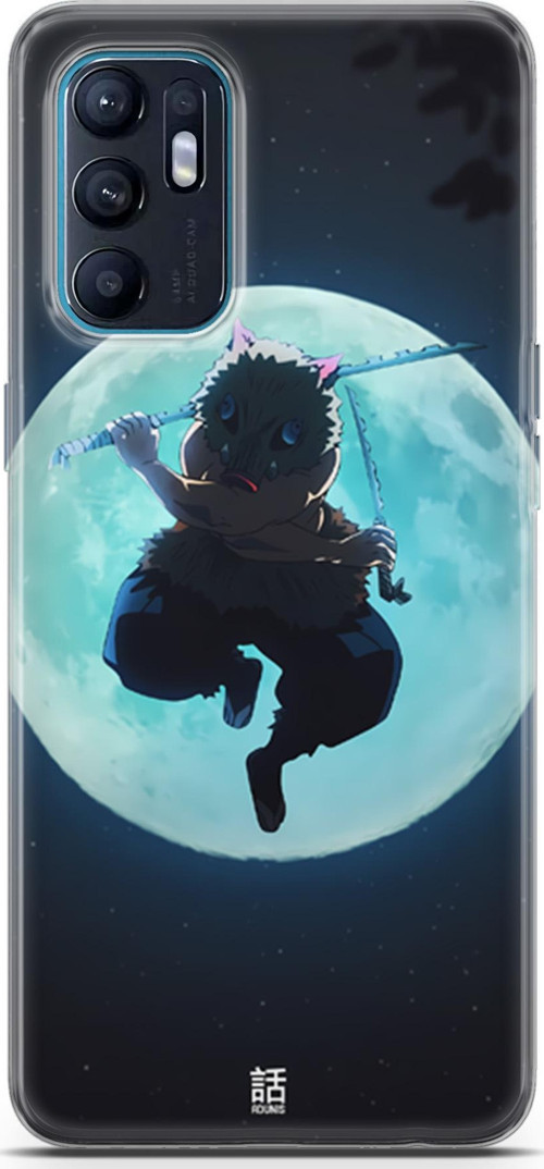 Oppo Reno6 için Anime 28 Koruma Kılıfı Demon Slayer inosuke Hashibira