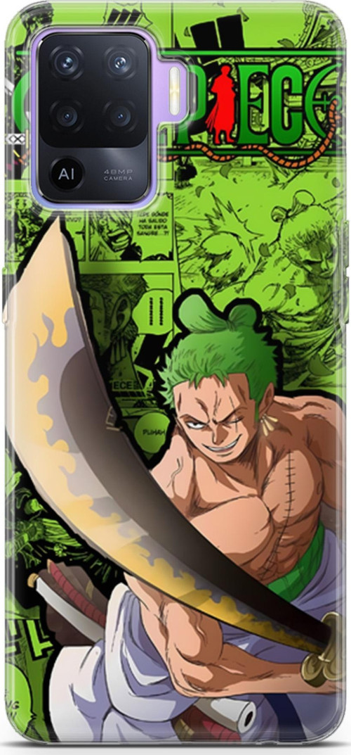 Oppo Reno5 Lite için Anime 10 4K Baskı One Piece Zoro