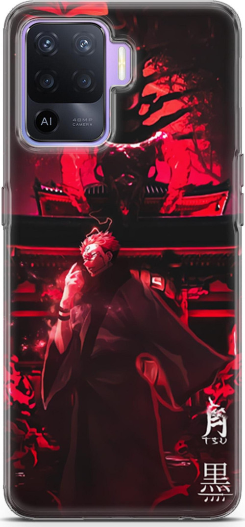 Oppo Reno5 Lite için Anime 11 UV Tasarım Jujutsu Kaisen Ryomen Sukuna