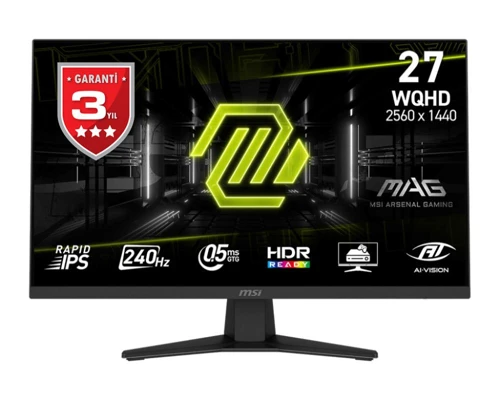 MAG 274QF X24 27″ 240Hz 0.5MS Freesync WQHD Flat Rapid IPS Premium Gaming (Oyuncu) Monitör
