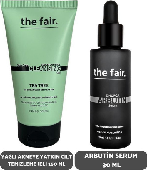 Yağlı Akneye Yatkın Cilt Temizleme Jeli 150 ml ve Arbutin Serum 30 ml