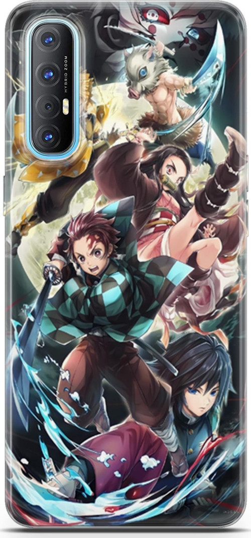 Oppo Reno3 Pro için Anime 5 UV Kapak Demon Slayer I