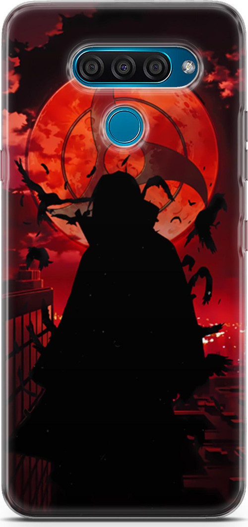 LG Q60 için Anime 27 Parlak Baskılı Naruto itachi Uchiha