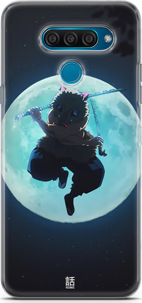 LG Q60 için Anime 28 Baskılı Demon Slayer inosuke Hashibira