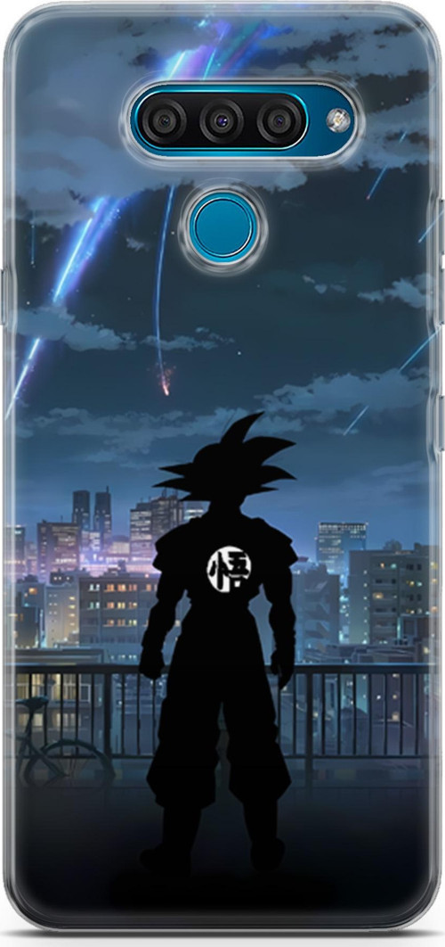 LG Q60 için Anime 30 Baskılı Kapak Dragon Ball Goku