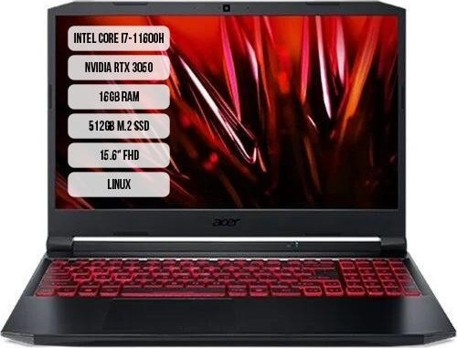 AN515-57 NH.QELEY.00A i7-11600H 16GB 512GB SSD RTX3050-4GB 15.6" Linux