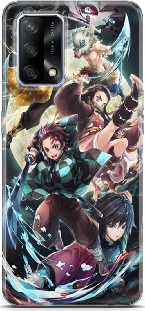 Oppo A74 için Anime 5 HD UV Baskı Demon Slayer I