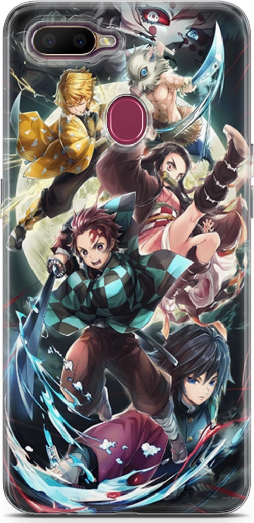 Oppo AX7 için Anime 5 Soft Silikon Demon Slayer I