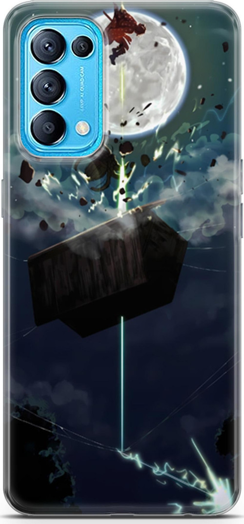 Oppo Reno5 Pro için Anime 9 Baskılı Telefon Kabı Demon Slayer Zenitsu