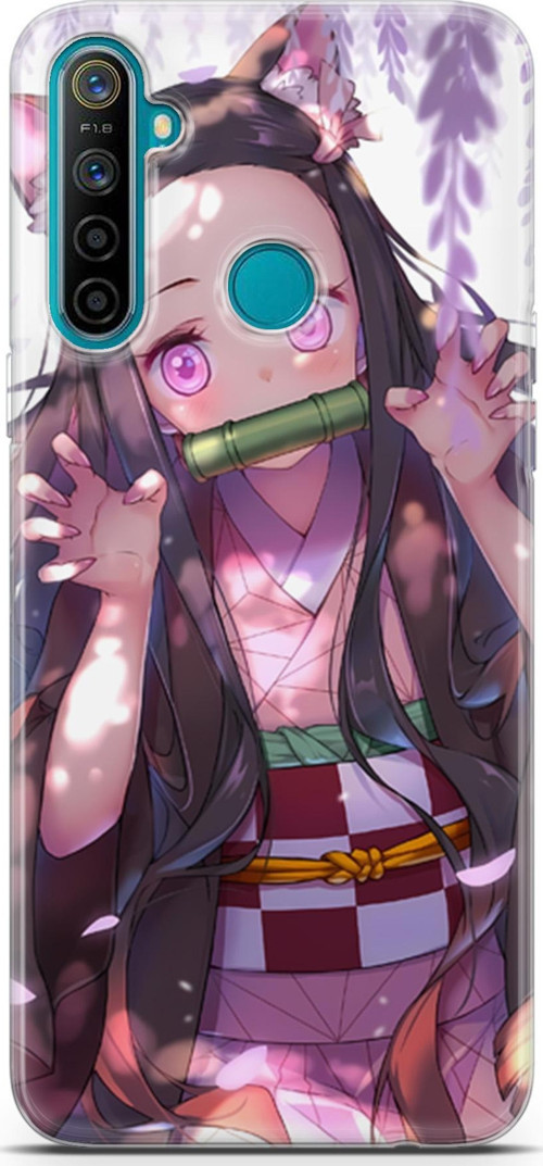 Realme 5i uyumlu Anime 14 Soft Silikon Demon Slayer Nezuko