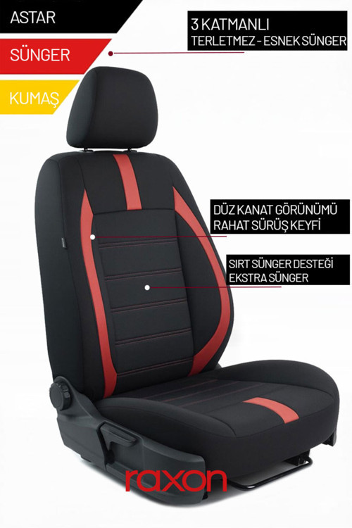Fiat Egea Sedan Neptune Series 2+1 Uyumlu Tay Tüyü Oto Koltuk Kılıfı - Premium Şık ve Konforlu Tasarım