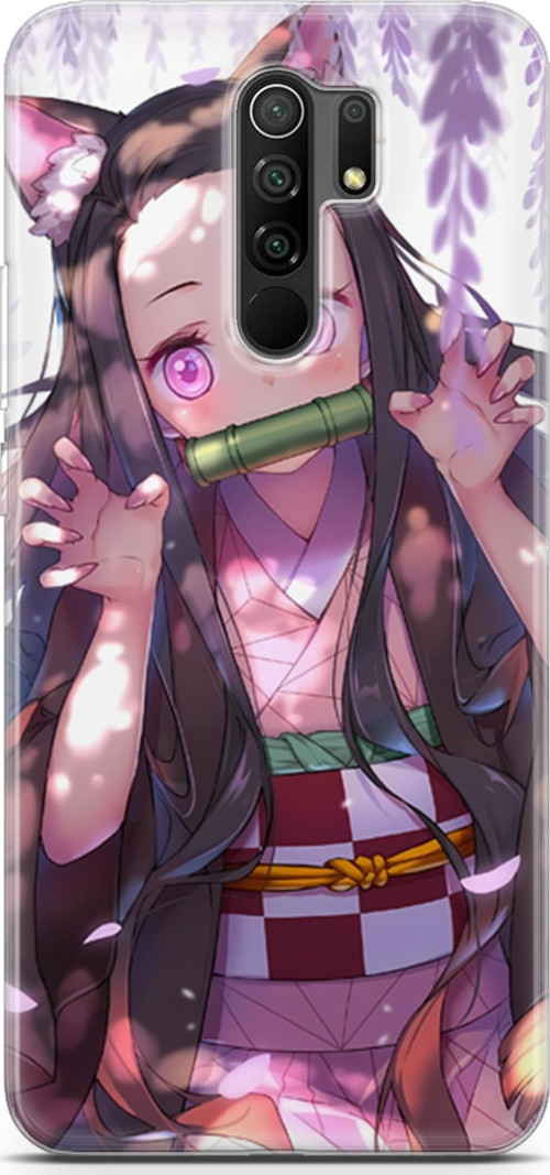 Xiaomi Redmi 9 için Anime 14 UV Silikon Demon Slayer Nezuko