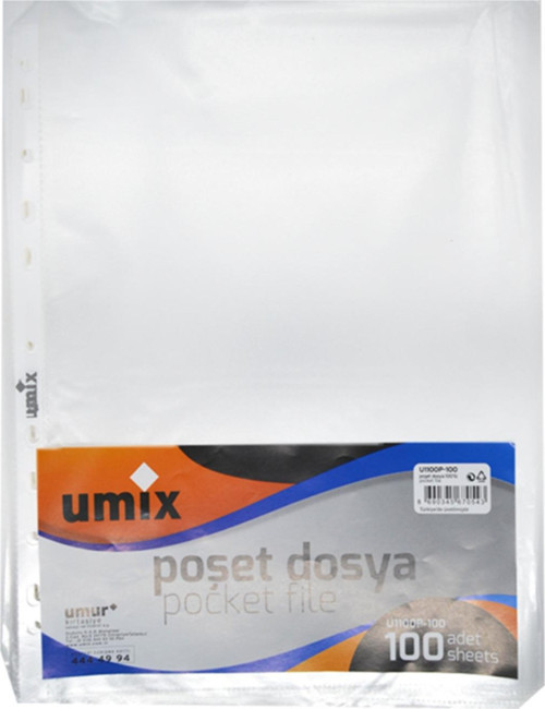 Şeffaf Poşet Dosya 100 lü (1 paket)