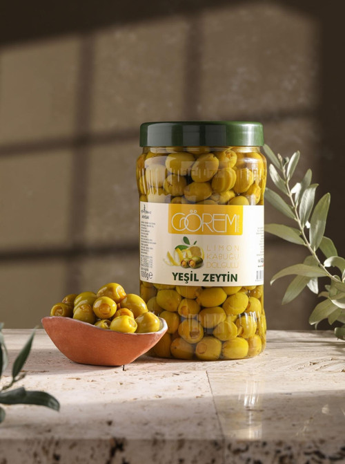 Taze Limon Kubuğu Dolgulu Yeşil Zeytin 700 Gr.