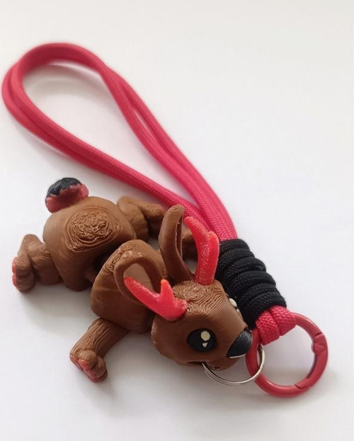 Anahtarlık Çanta Süsü Jackalope Antilop Boynuzlu Tavşan Oynar Eklem Oyuncak Yılbaşı Doğum Günü Hediye