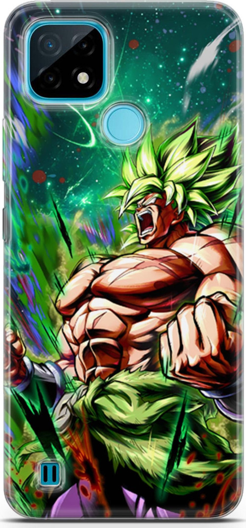 Realme C21 uyumlu Anime 3 4K Baskı Saiyan Rage Dragon Ball