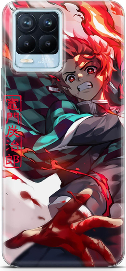 Realme 8 Pro için Anime 19 Şeffaf Kimetsu No Yaiba