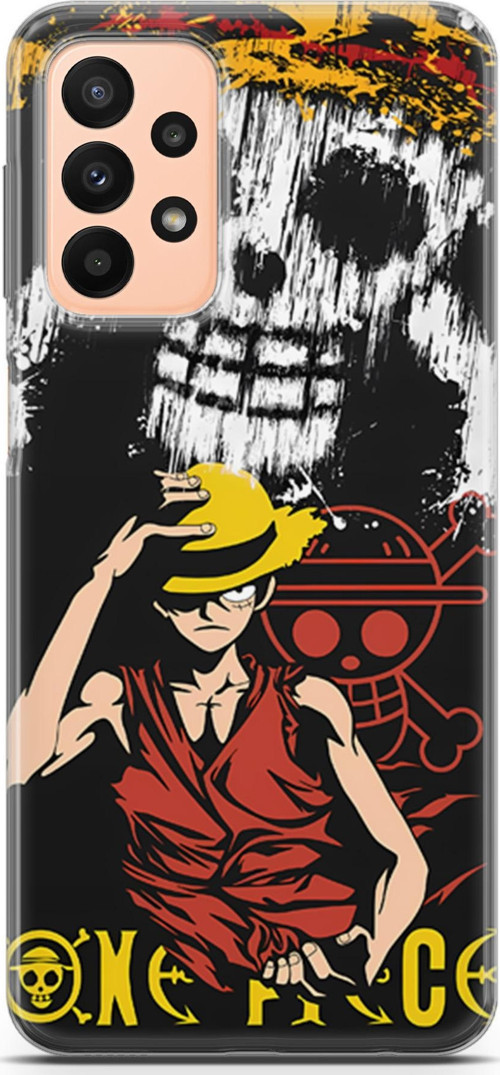 Samsung Galaxy A23 4G için Anime 24 Baskılı Kapak One Piece Luffy II