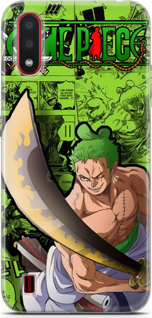 Samsung Galaxy A01 uyumlu Anime 10 Koruma Kılıfı One Piece Zoro