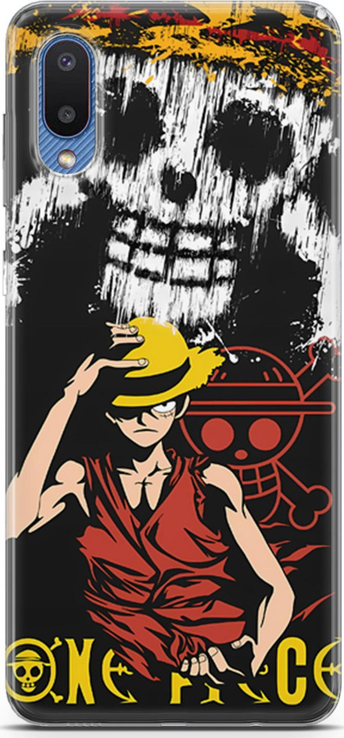 Samsung Galaxy A02 için Anime 24 Arka Kapak One Piece Luffy II