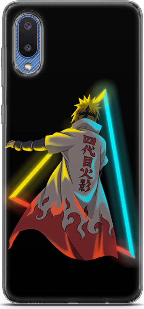 Samsung Galaxy A02 için Anime 32 Parlak Baskılı Minato Neon Naruto