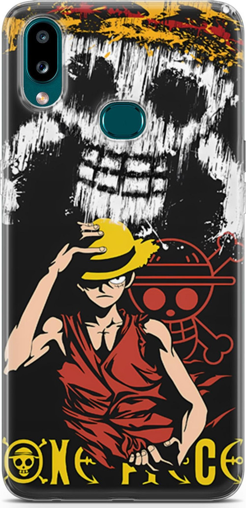 Samsung Galaxy A10s için Anime 24 Parlak Baskılı One Piece Luffy II