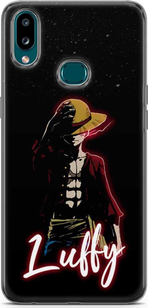 Samsung Galaxy A10s uyumlu Anime 36 Soft Silikon One Piece Luffy Siyah