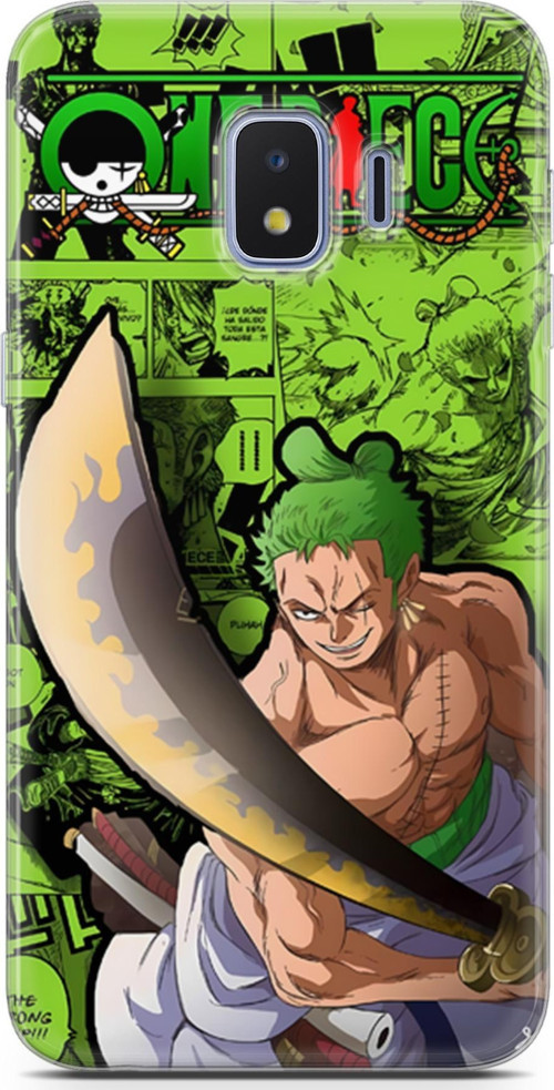 Samsung Galaxy J2 Core için Anime 10 Baskılı Kapak One Piece Zoro