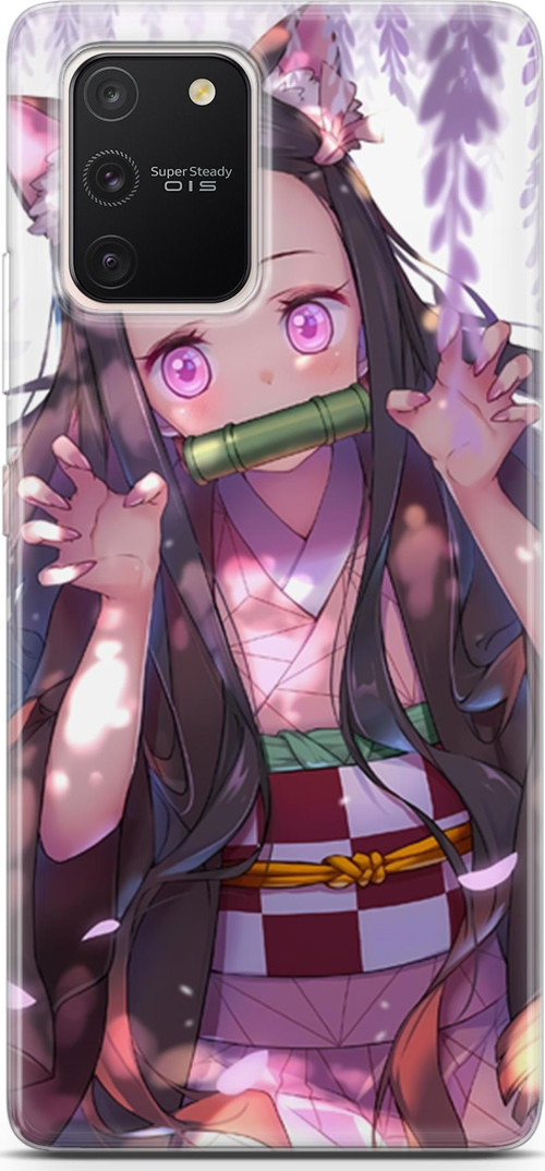 Samsung Galaxy A91 için Anime 14 Arka Kapak Demon Slayer Nezuko
