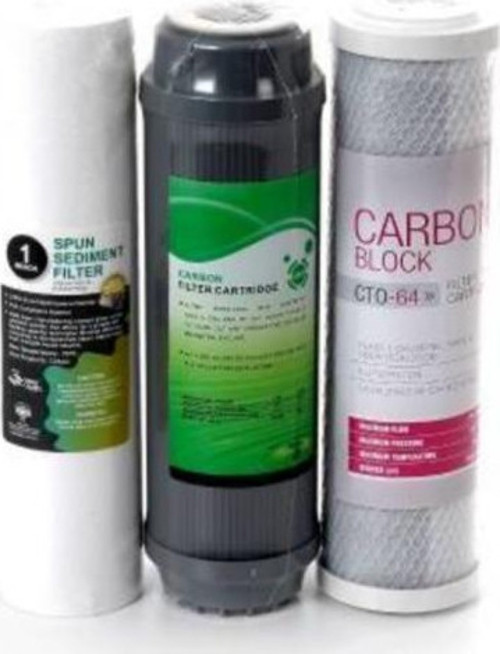Açık kasa Su Arıtma Cihazı Yedek Filtre Seti 3 Aşama Çift Karbonlu Set