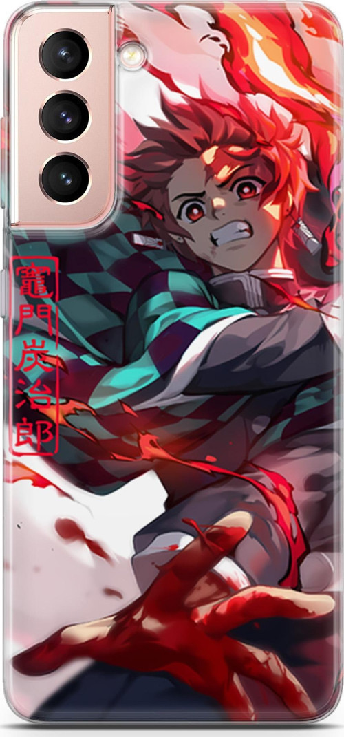 Samsung Galaxy S21 için Anime 19 HD Desen Kimetsu No Yaiba
