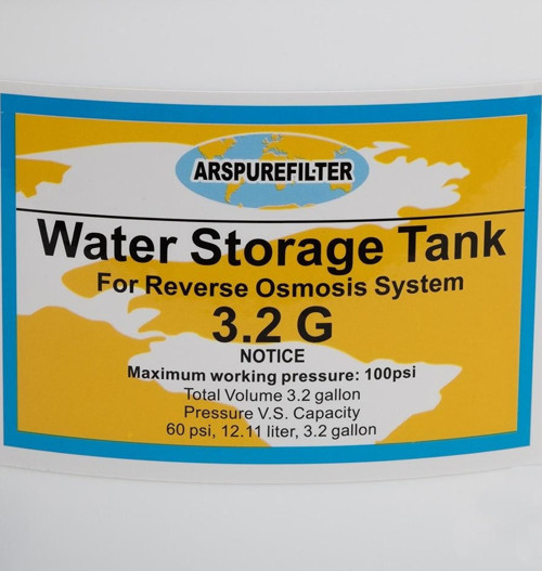 Su Arıtma Cihazı Tankı - Vana Dahil-antibakteriyel-3,2 galon -12 Litre