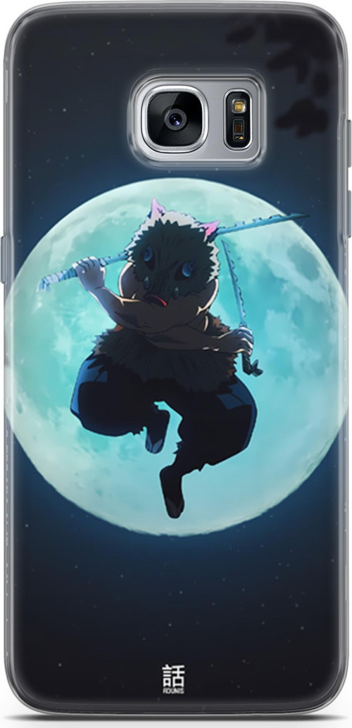 Samsung Galaxy S7 Edge için Anime 28 Soft Silikon Demon Slayer inosuke Hashibira