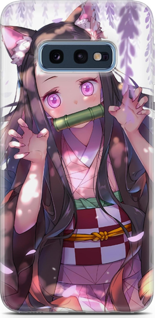 Samsung Galaxy S10e uyumlu Anime 14 Fit Baskılı Demon Slayer Nezuko