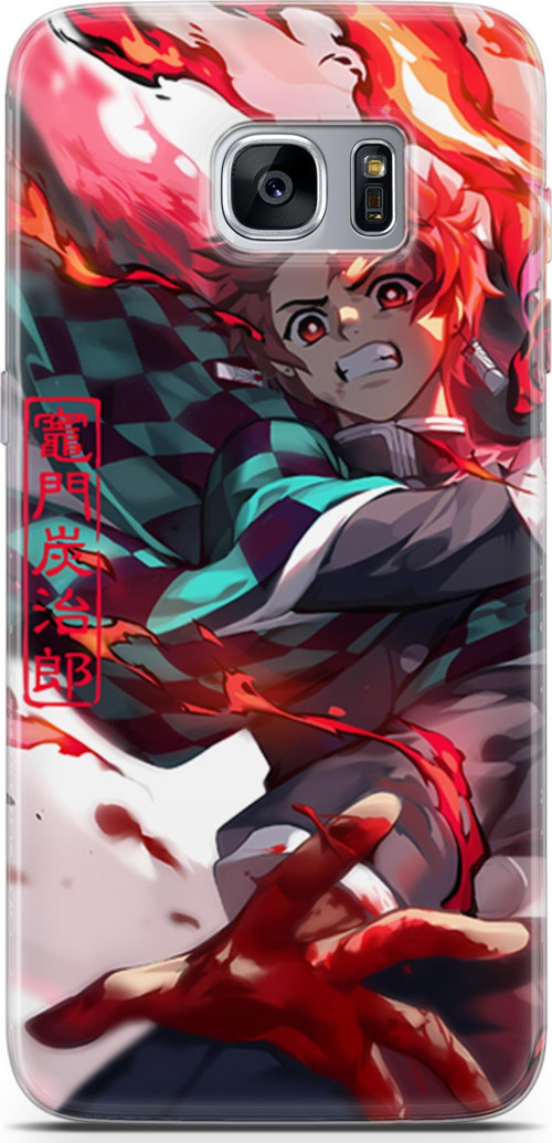 Samsung Galaxy S7 Edge uyumlu Anime 19 Telefon Kılıfı Kimetsu No Yaiba