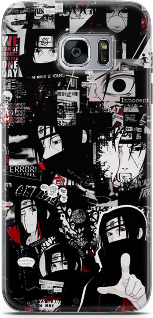 Samsung Galaxy S7 Edge uyumlu Anime 29 UV Tasarım Itachi Uchiha