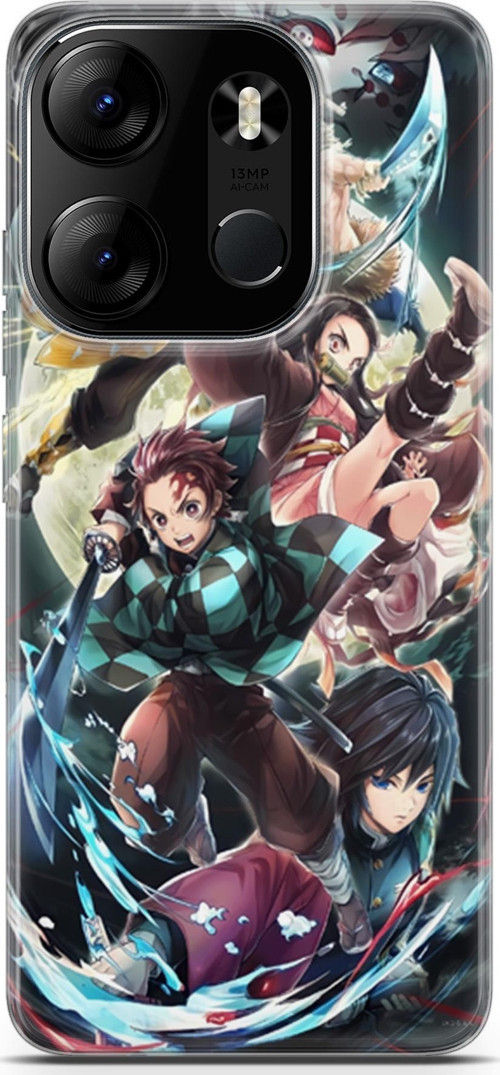 Tecno Spark Go 2023 için Anime 5 HD UV Baskı Demon Slayer I