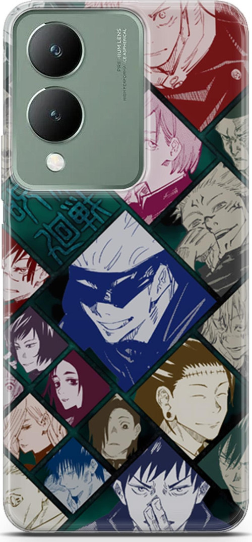 Vivo Y17s için Anime 2 Baskılı Kapak Jujutsu Kaisen itadori