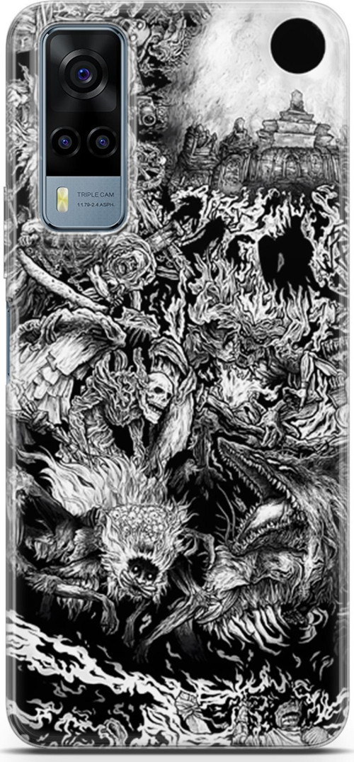 Vivo Y51 için Anime 7 TPU Silikon Berserk Dark Souls