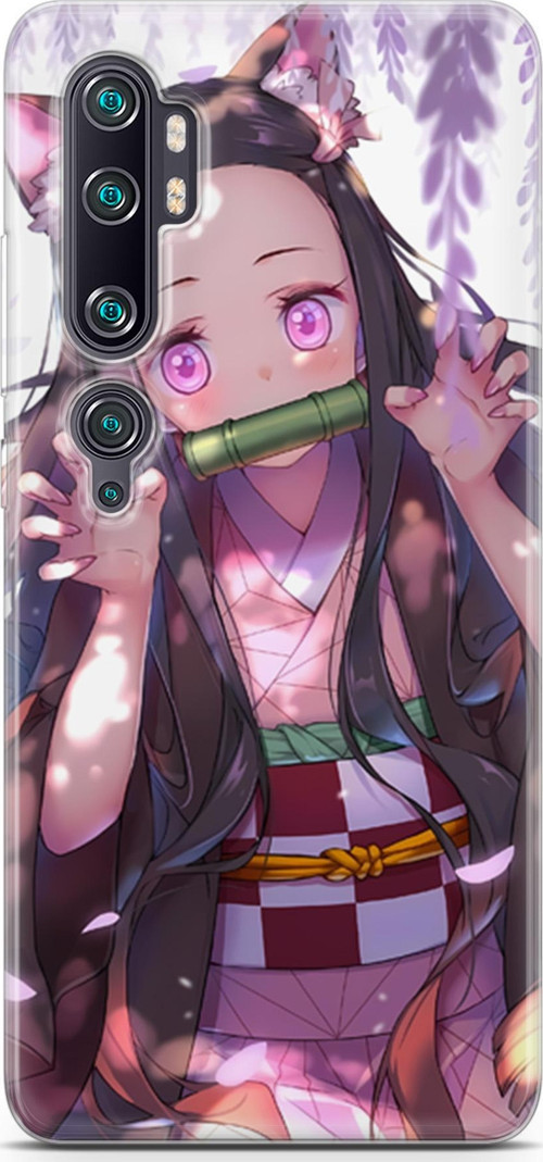 Xiaomi Mi Note 10 Pro için Anime 14 Baskılı Kapak Demon Slayer Nezuko