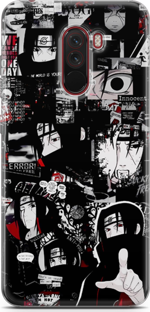 Xiaomi Pocophone F1 için Anime 29 TPU Silikon Itachi Uchiha