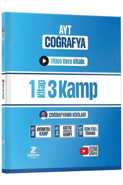 Coğrafyanın Kodları AYT Coğrafya 1 Kitap 3 Kamp Video Ders Kitabı