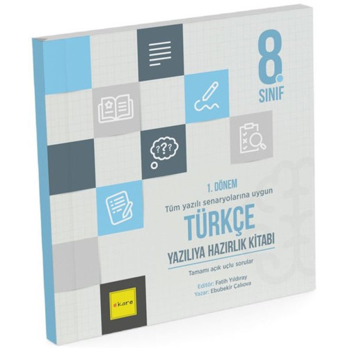 8. Sınıf LGS 1. Dönem Türkçe Yazılıya Hazırlık Kitabı