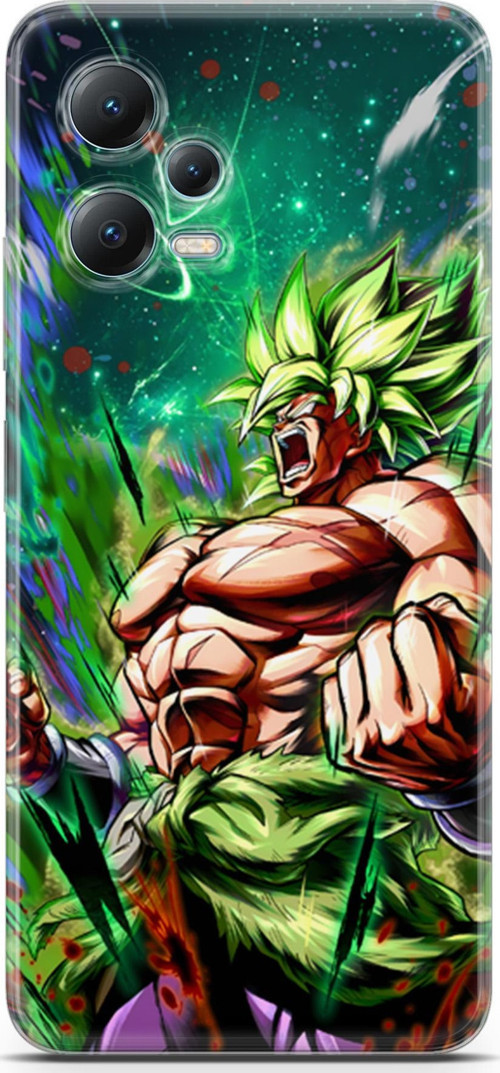 Xiaomi Redmi Note 12 5G için Anime 3 Baskılı Telefon Kabı Saiyan Rage Dragon Ball