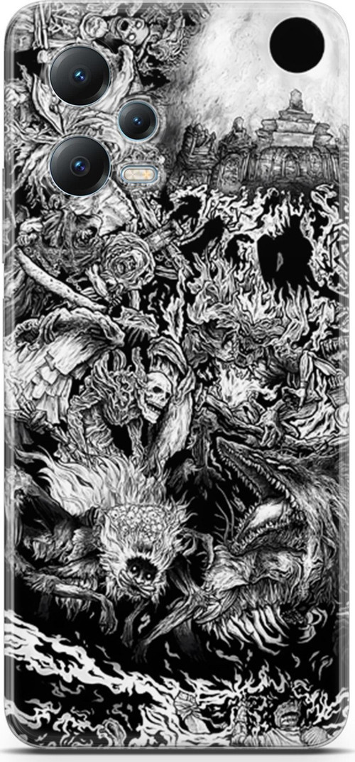 Xiaomi Redmi Note 12 5G için Anime 7 HD Desenli Berserk Dark Souls