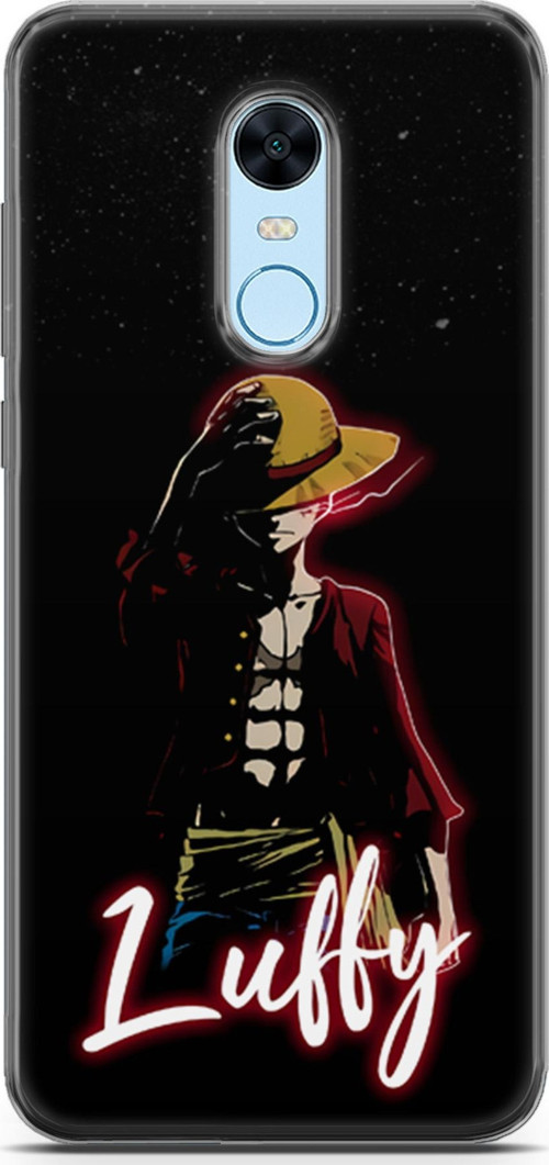 Xiaomi Redmi 5 Plus uyumlu Anime 36 HD Ultra One Piece Luffy Siyah